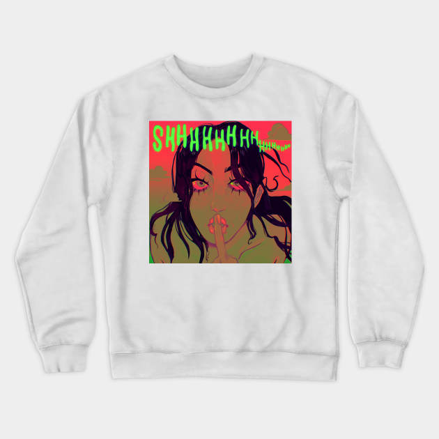 Shhhh Crewneck Sweatshirt by snowpiart